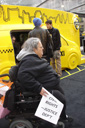 photo of Edith Prentiss at Taxi of Tomorrow display