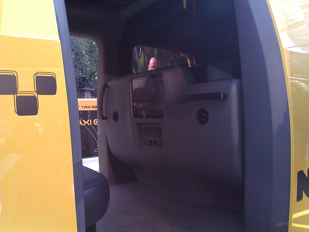 photo of the interior of the Taxi of Tomorrow